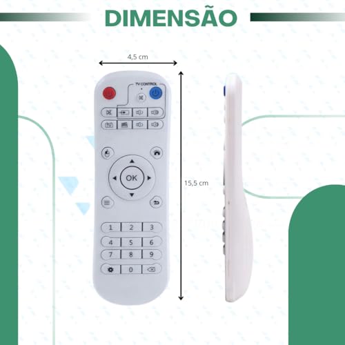 Controle Remoto Universal BTV, Compatível com Modelos B8, B9, B10, B11 e BTV13 Express, Branco