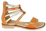 Metalliceffekt Momino Carne Grano Römersandalen Klett Schuhgröße 31
