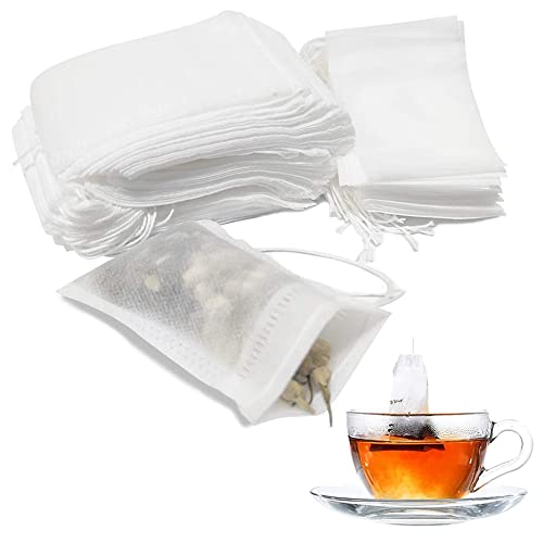 Sunjun 200 Pcs Sachet The a Remplir Filtre a The Sachet De The a Remplir pour ​le trempage et le filtrage de la cuisson, du thé et du café, Soaking Medicinal Liquor,Spices Storage et Cover