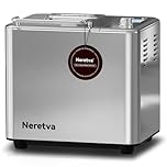 Neretva 20-IN-1 Bread Maker, Dual Heater 2LB Bread Machine Stainless Steel Bread Makers Machine Nonstick Ceramic Pan Compact for Gluten Free/Sourdough/Whole Wheat Bread/Yogurt,Breadmaker Recipe-Silver