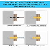 Zestaw 114 sztuk śrub do betonu: 38 kołków rozporowych o dużej wytrzymałości M10 x 50 mm i 38 sztuk śrub do betonu M8 x 60 mm i podkładki 38 M8, śruby sześciokątne i kołki, zestaw kołków rozporowych z