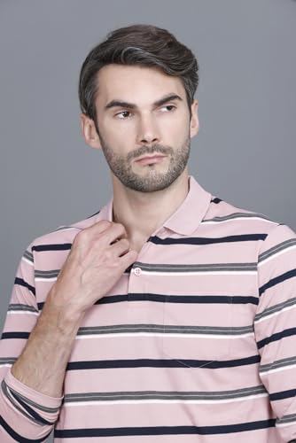 Image of GODFREY Full Sleeve Polo T Shirt for Man Cotton with Pocket and Collar - Regular Fit Tshirt