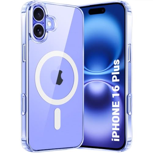 Image of WOW IMAGINE Ultra-Hybrid Back Case Cover for iPhone 16 Plus | Compatible with MagSafe | Drop and Camera Protection | Clear Back | Shock Proof Mobile Back Case for iPhone 16 Plus (PC+TPU, Transparent)