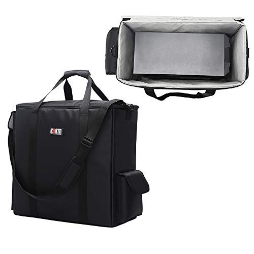 デスクトップPCコンピュータアクセサリー用収納袋 携帯用キャリングケース コンピュータメインプロセッサケースモニタキーボードマウス用マルチポーチ ハンドストラップ付き滑り止めブリーフケース/24寸携帯23.5インチディスプレイケース/線材収納バッグ/防湿本体手提げ袋/外設包27寸の超大型運搬バッグ