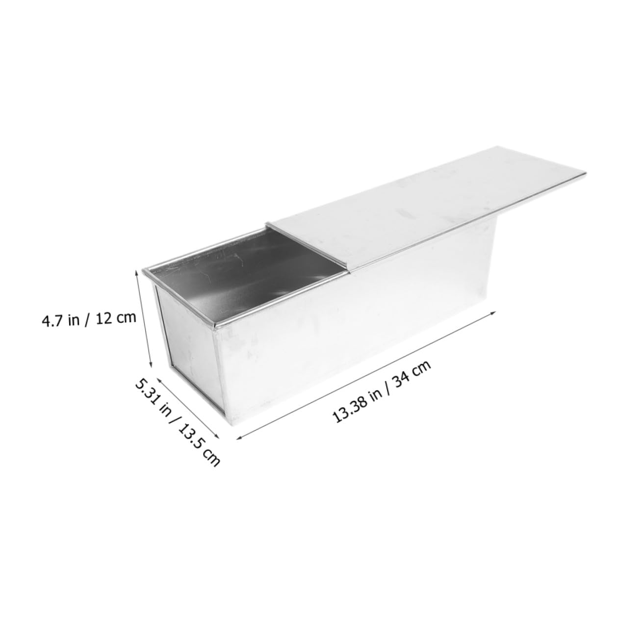 Kastenform Brotform Antihaftbeschichtete aus Aluminiumlegierung mit Deckel zum Backen Große Kapazität für Toastbrot und Laib für Küche
