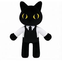 Plush Toy Game Inspired Cute Dressed Cat Stuffed Animal Soft Cuddly Toy Character Doll Collectible Plush Figure For Bedroom Sofa Desk Home Decoration Gift for Kids and Adults