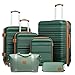 COOLIFE Koffer Set 6 Teilig: Luggage Set 16" 20" 24" 28" + Reisetasche & Kulturtasche | ABS Hartschale, 360° Rollen & TSA-Schloss Für Europa, Kreuzfahrt & Auslandsstudium – Familienurlaub Essentials