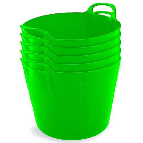 Neat. Neat Plastics - Flexi Tubs Pack of 5 - Lime Green, 42LLGREEN5