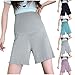 HGps8w Soft Modal Maternity Shorts for Women Over The Belly Comfy Summer Loose Pregnancy Lounge Shorts