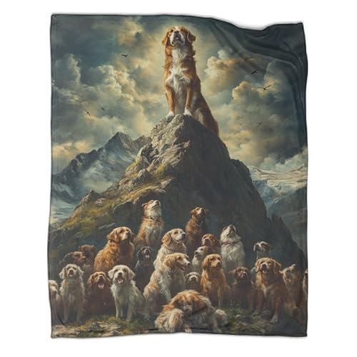 Couverture de voyage St. Bernard en microfibre douce pour lit et canapé - 2