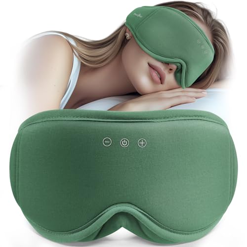 MUSICOZY Sleep Mask Headphones | 100% Blackout 3D Organic Bamboo Cotton Eye Mask for Travel & Restful Sleep,Shift Work | Bluetooth 5.4 Sleep Headphone Cool Gadgets Gift for Men & Women!