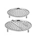 Canning Rack - Aieve 2 Pack 9 10 Inch Canner Rack Cooker Rack Pressure Cooker Rack with Detachable Legs,1 Pack 9 Inch Kitchen Tongs for Cooking,Baking,Toast,Bread,Salad