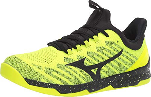 Mizuno Men's TC-01 Cross Training Shoe, Cross Training Sneakers for all forms of Exercise, Safety Yellow-Black, 7 D US
