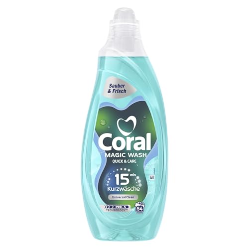 Coral Magic Wash Quick & Care - Detergente líquido universal para 15 minutos, con tecnología PRO-S 54 WL
