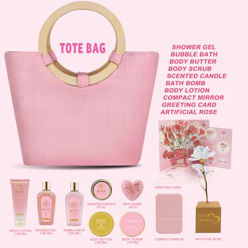 Image of Spa Luxetique New Rose 11pc Gifts for Women Spa Gift Sets