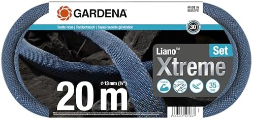 Gardena Liano Xtreme 1/2 Zoll, 20m Set Extrem robuster Gartenschlauch