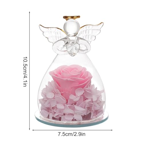 Ángel con rosa de diseño exclusivo, elegancia artesanal para bodas 6