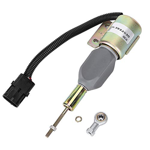 Válvula solenoide de cierre del motor de 24 V, válvula solenoide de parada de combustible, válvula solenoide de llama 3932530 SA 475624, compatible con 4BT 6BT5
