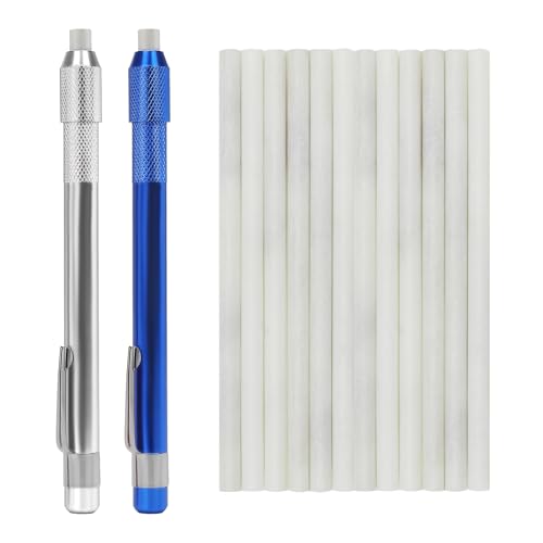 Gutimore Round Soapstone Holder Pack of 16 2pcs Round Soapstone Pencils with 14pcs Soapstone Refills for Welding