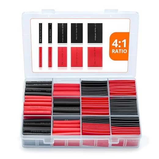 Wirefy Kit Guaine Termorestringenti - Tubi Isolanti Doppio Strato 4:1 - Interno Adesivo - Nero, Rosso - 190 PZ