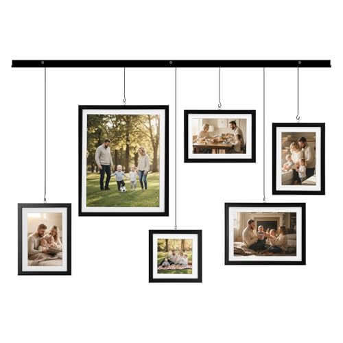 Giftgarden zestaw 6 ramek na zdjęcia, 3 sztuki 13 x 18,1 szt. 13 x 13,1 z 15 x 20 i 1 23 x 28 cm, ramka...
