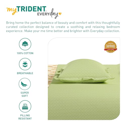 Image of Mytrident Bedsheet for Double Bed Queen Size |90 Inches x 100 Inches | Little Bloom Yellow