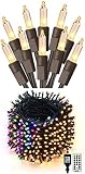 PhilzOps 300ct 69.6ft Christmas Lights + 180ft 500 LED Warm White & Multicolor Xmas Lights, 11 Modes