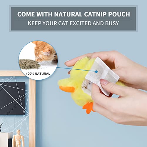 Petdroid Interactive Cat Toys For Indoor Cats, Rechargeable Touch Activated Duck Cat Squeaking Catnip Toy For Cats/Kittens, Plush Cat Exercise Toys (Interactive Duck Cat Toy) #TOP4