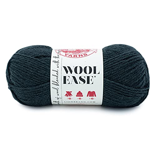 Image of Lion Brand Yarn Wool-Ease Yarn, Worsted-Weight Yarn for Knitting and Crocheting, 1 Pack, Flint