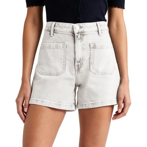 Pantalones cortos vaqueros mujer holgados que evitan roces gracias a su corte de pierna recta