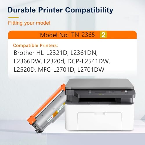 Image of INKSPOT TN-2365 Toner Cartridge for Brother TN-2365 Compatible for Brother HL-L2321D, L2361DN, L2366DW, L2320d, DCP-L2541DW, L2520D, MFC-L2701D, L2701DW