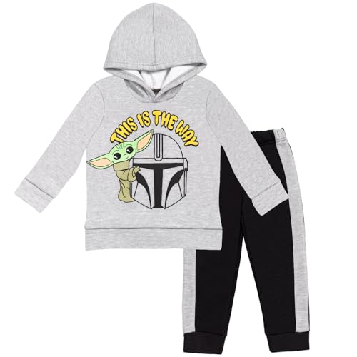 Ensemble sweat à capuche et pantalon Baby Yoda Disney pour petit garçon 2T gris et noir