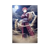 Anime Posters Cartoon Cool Gaara Canvas Hanging Pictures Wall Art Decorative Poster 12x18inch(30x45cm)