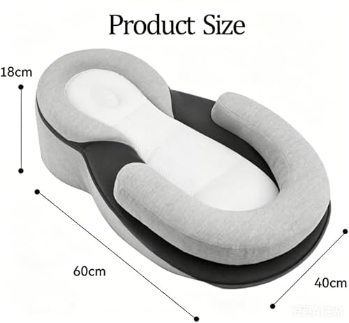 Image of Baby Lounger Feeding Pillow, Breastfeeding Reflux Pillow for Reducing Spit-Up
