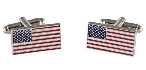 Forge Official American Flag Cufflinks (5 Sets Silver)