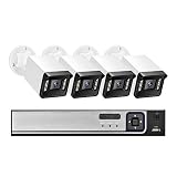 ERETYRET 8CH 5MP 8MP POE Sicherheit Kamera System Zwei-Wege Audio 8MP NVR Kit CCTV Outdoor IP Kamera H.265 P2P Video Überwachung Set (1T,8CH NVR 4pcs 5MP Cam)
