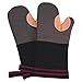 Produktbild esafio Ofenhandschuhe und Hitzebeständige Topflappen mit Lederaußenschicht Anti-Rutsch Anti-Cracking Grillhandschuhe 1 Paar, Geeignet für Kochen, Backen, Grillen