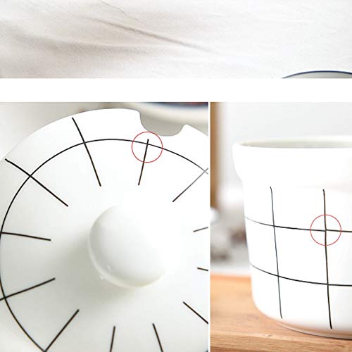 CMBSSTFC Barattoli per condimenti, Contenitore per Sale da Cucina, Set di Bottiglie per condimenti Contenitore per Zucchero in Ceramica Scatola per condimenti con Coperchio e Cucchiaio Pentola per