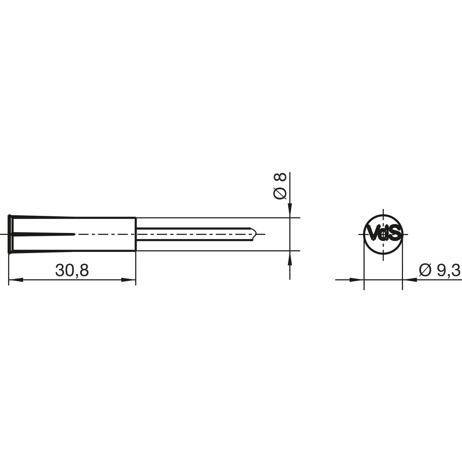 ROTO E-Tec Control Magnetischer Verschluss Sensor VdS B rund Kabel 6 m weiß