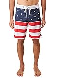 O'NEILL Mens Hyperfreak Apollo Boardshorts, Red White Blue, 38