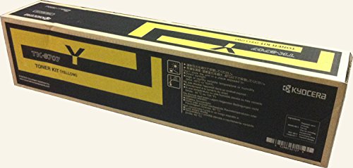 Kyocera 1T02K9AUS0 Model TK-8707Y Yellow Toner Cartridge For use with Kyocera TASKalfa 6550ci