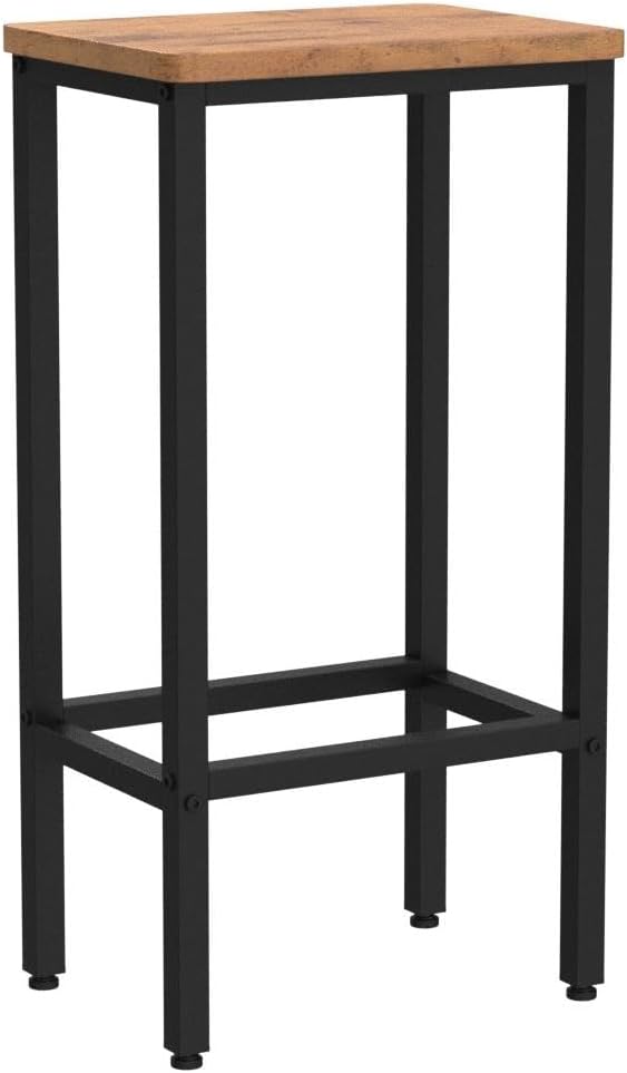 ODK Bar Stools Set of 2, Counter Height Stools, 25.6" Stools for Kitchen with Footrest, Industrial Footstools Vintage