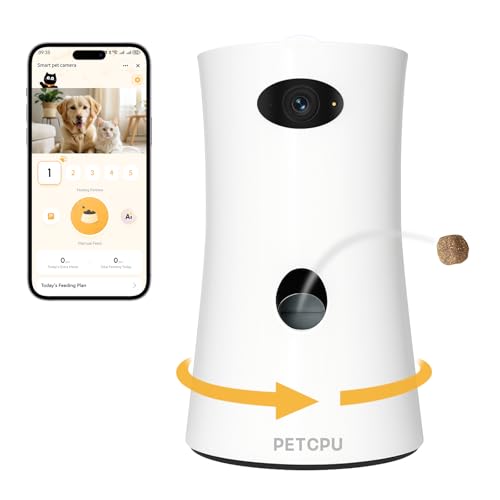 Pet Camera with Treat Dispenser and Night Vision