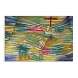 QIENAZIO Poster abstrait sur toile reprsentant le christianisme et le Bauhaus mdival de Paul Klee - 40 x 60 cm