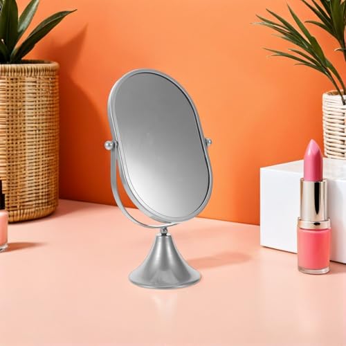 Miroir de maquillage ovale pivotant avec reflet net sans distorsion