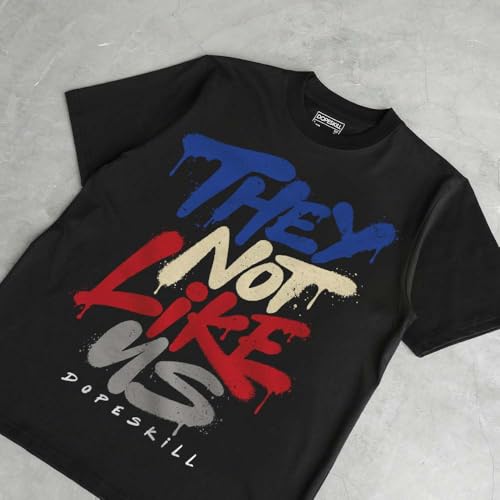 Image of DopeSkill Graphic Tee Streetwear Hip Hop Hypebeast Unisex T-Shirt Sneaker Colour Matching Shirts Inspired Motivation Quotes