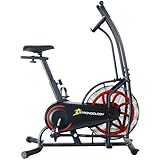 Homeology SCORPION Assault Bike – Compact Home Fitness Stationary Bike for Full Body Workouts with Smooth Fan Resistance and LCD Display