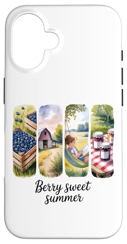 Simple Living Blueberry Farm Fresh Bliss Coque pour iPhone 16