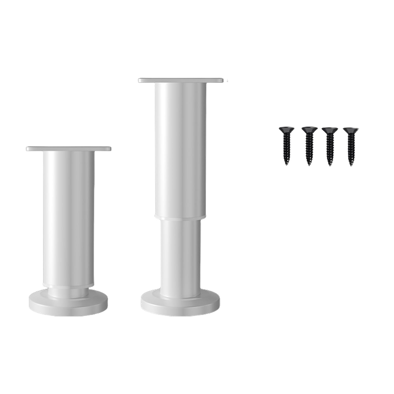 of 2 Height Adjustable Furniture Legs with Shock Absorbing Pad Anti Slip Feet for Bed Chairs & Tables Adjustable Furniture Legs
