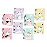 Kleines notizbuch mit spiralbindung – der spiralnotizblock hat ein schönes cartoon-design, nützlich und praktisch und macht das schreiben bequemer.